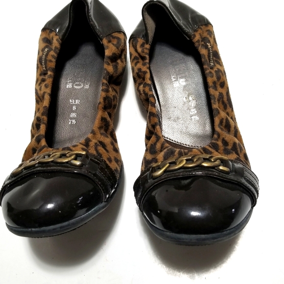 MEPHISTO Alison Leopard Print Suede Ballet Flats. Sz. 7.5. - Picture 5 of 11